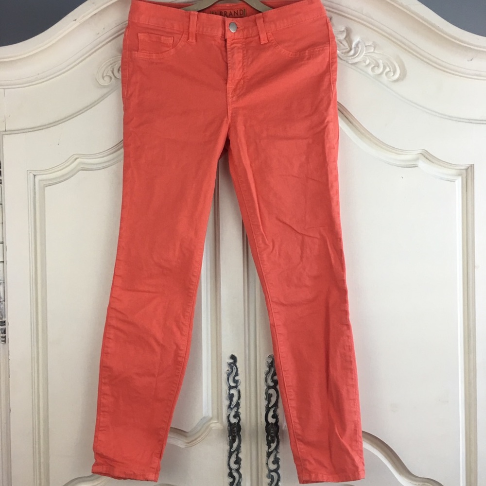 J Brand Jeans Peach Coral Skinny Pants Size 28